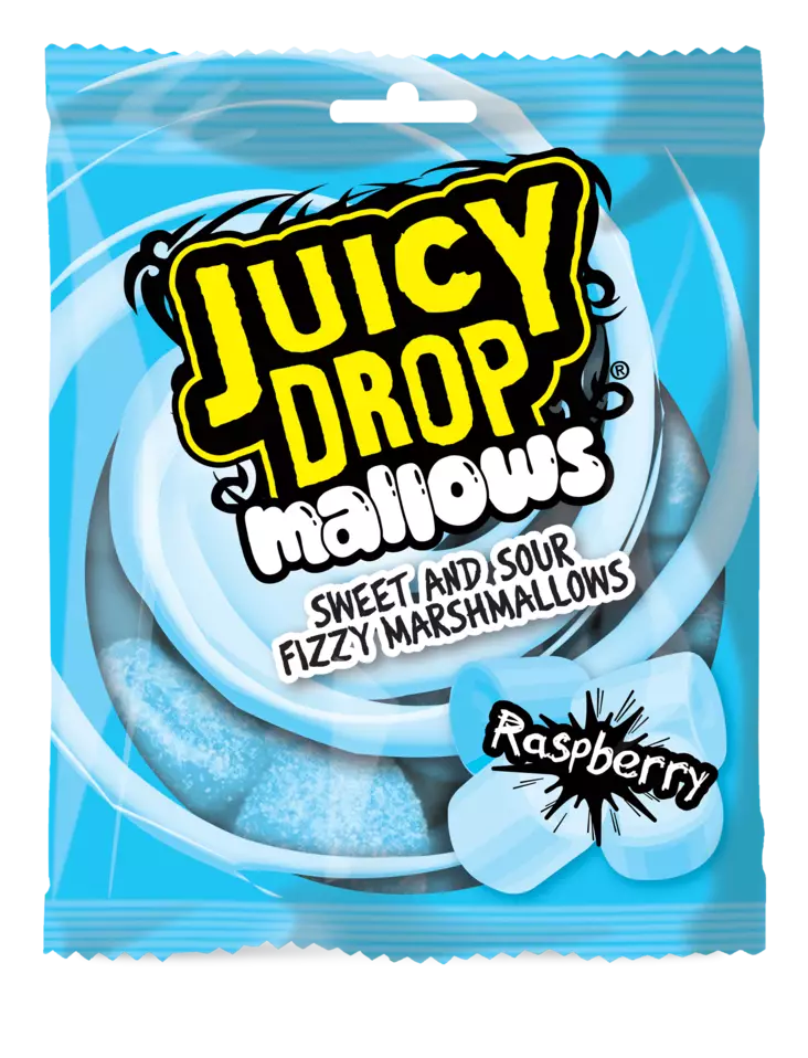 Juicy Drop mallows raspberry 100g - Karkit - 5011053026713 - 1