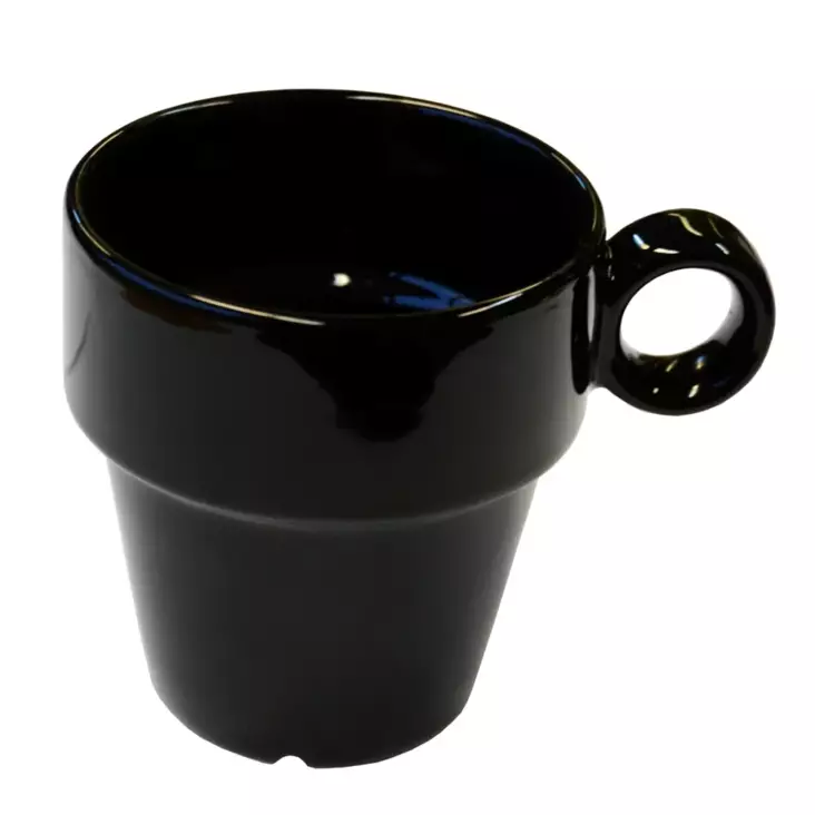 Kaisa muki 260ml pinottava musta - Mukit ja kahvikupit - 6438096098443 - 1