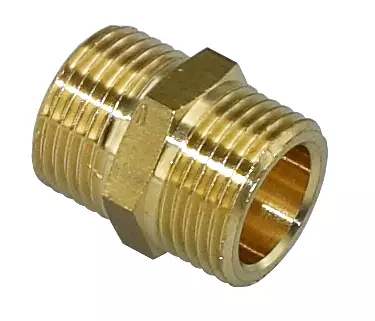 Kaksoisnippa 1/2" messinki - Puserrusliittimet - 6438140055033 - 1