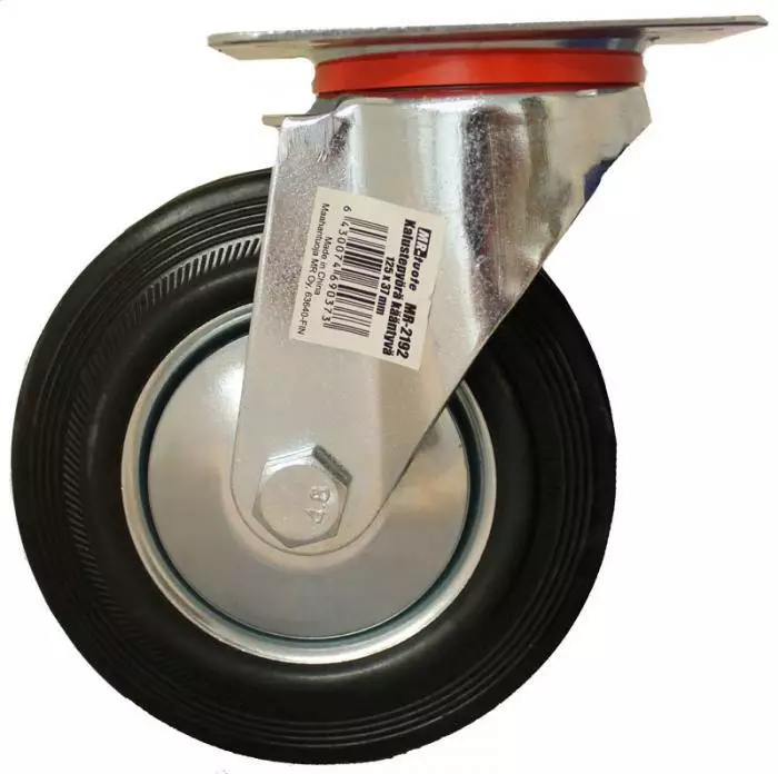 Kalustepyörä kääntyvä 125x37mm - Huonekalupyörät - 6430074690373 - 1