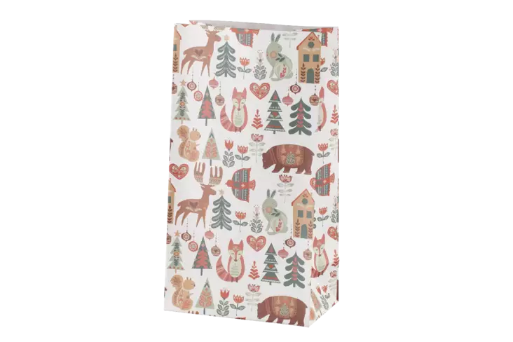 Kapel paperipussi folk 13x8x24cm 10kpl - Paperikassit - 6410416365923 - 2