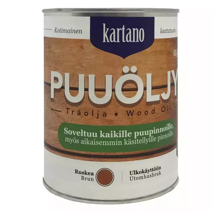 Kartano Puuöljy Ruskea Vesiohenteinen 0,9L - Puuöljyt - 6438168097923 - 1