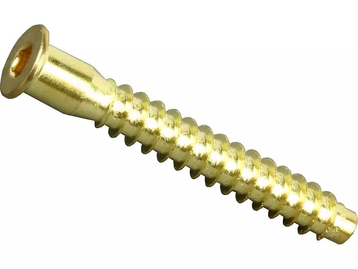 Kasausruuvi 312 7X50 teräs / keltapas. - Kalustehelat - 6414672063043 - 1