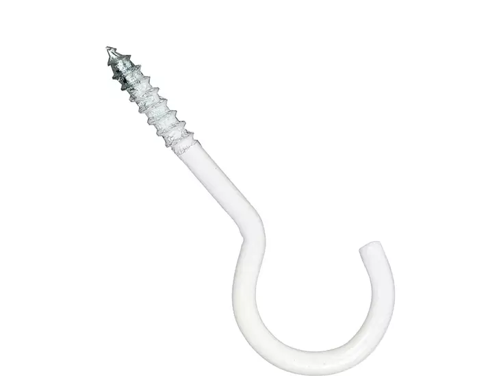 Kattokoukku 50mm 4kpl teräs/valkoinen - Koukut ja naulakot - 6414672010283 - 1