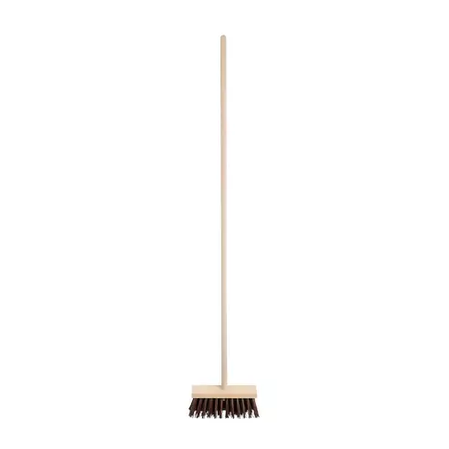 Katuharja ruskea + puuvarsi 140 cm sini - Pihaharjat - 6410883612513 - 1