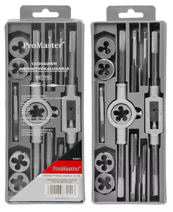 Kierretyökalusarja 12-os. - Kierretyökalut - 6420286870113 - 1