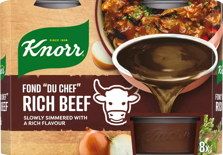 Knorr Fond du Chef tumma naudanliha 8kpl - Kuivaruoka-aineet, keitot ja kastikkeet - 8712100498923 - 1