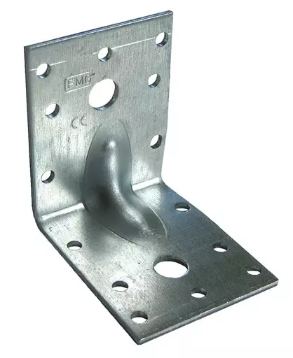 Kulmalevy 70x70x55x2,5mm vahvistettu - Kulmaraudat ja naulauslevyt - 4260063023033 - 1