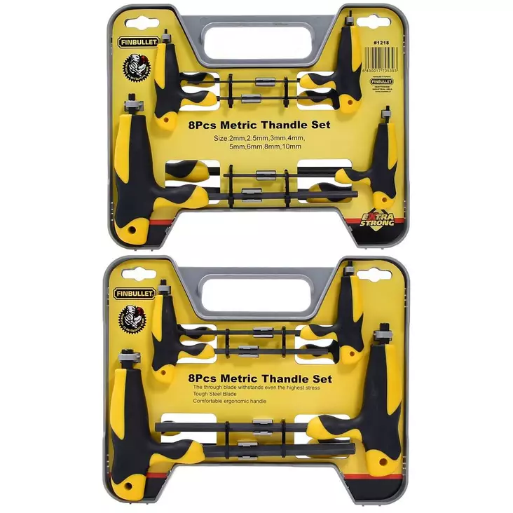 Kuusiokolavainsarja t-kahva 8-os - Kuusiokoloavaimet - 6430017705393 - 1