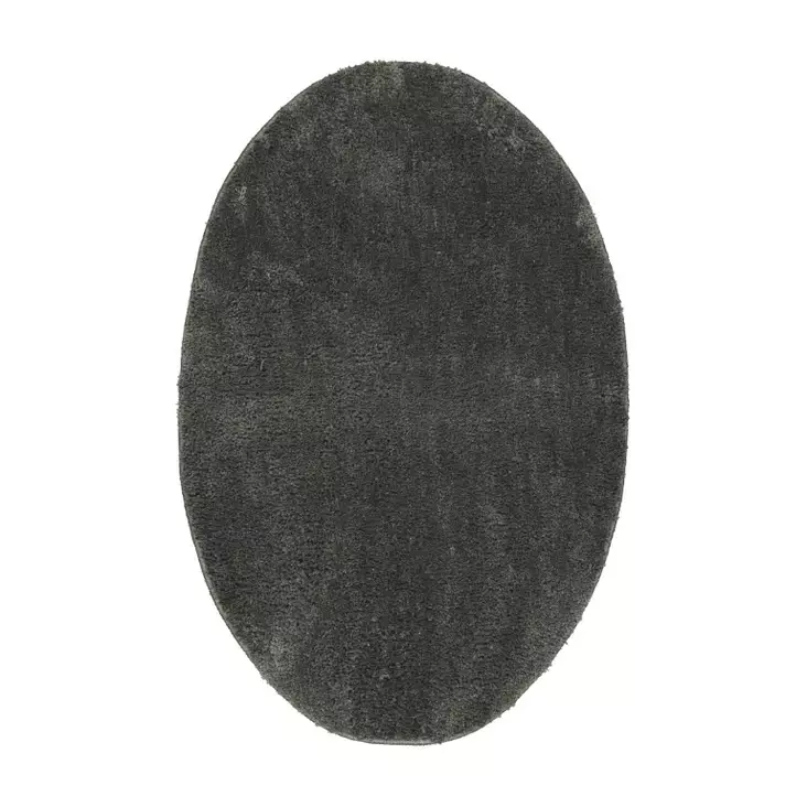 Kylpyhuonematto Oval 60x90cm t.harmaa - Kylpyhuone- ja wc matot - 7318161564563 - 1