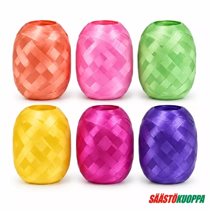 Lahjanarut 5mmx10m 6 kpl/pack - Pakkauspaperit ja tarvikkeet - 6438159385503 - 1