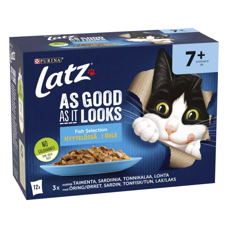 LATZ AGAIL 12X85G SENIOR FISH HYYT. - Poistokori - 7613039846773 - 1