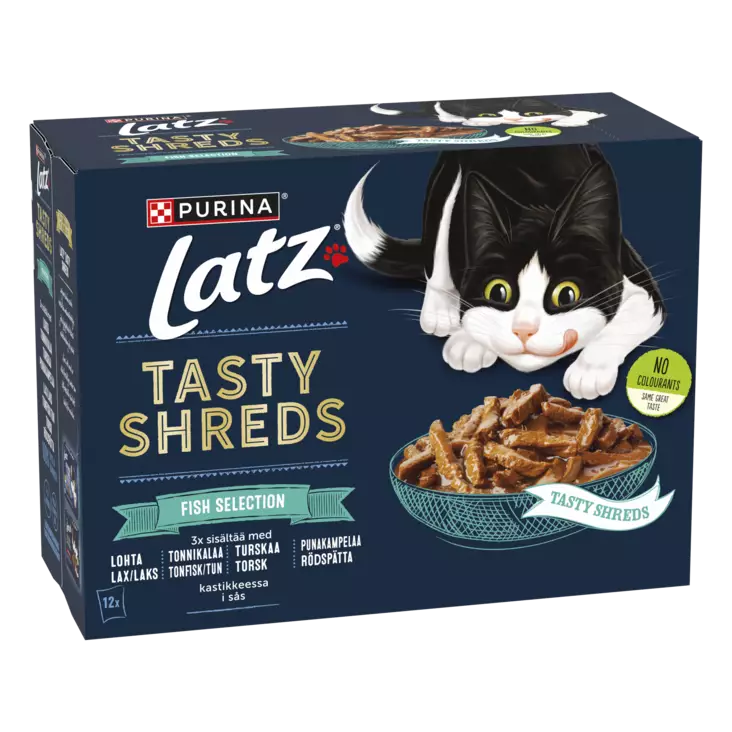 LATZ TASTY SHREDS KALA LAJ. 12X80G - Poistokori - 7613037529203 - 1