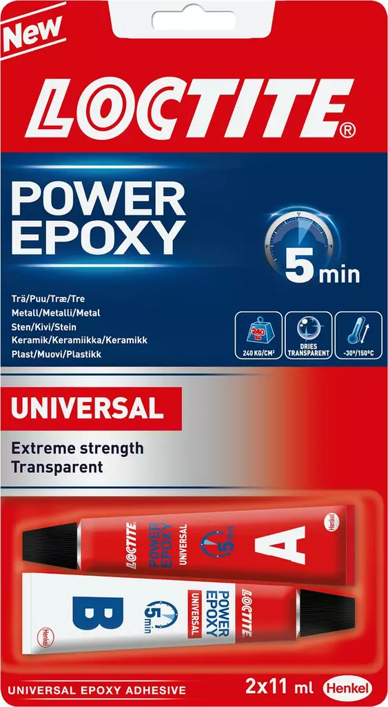 Loctite power epoxy 2x11ml - Epoksit ja 2K liimat - 7332531013413 - 1