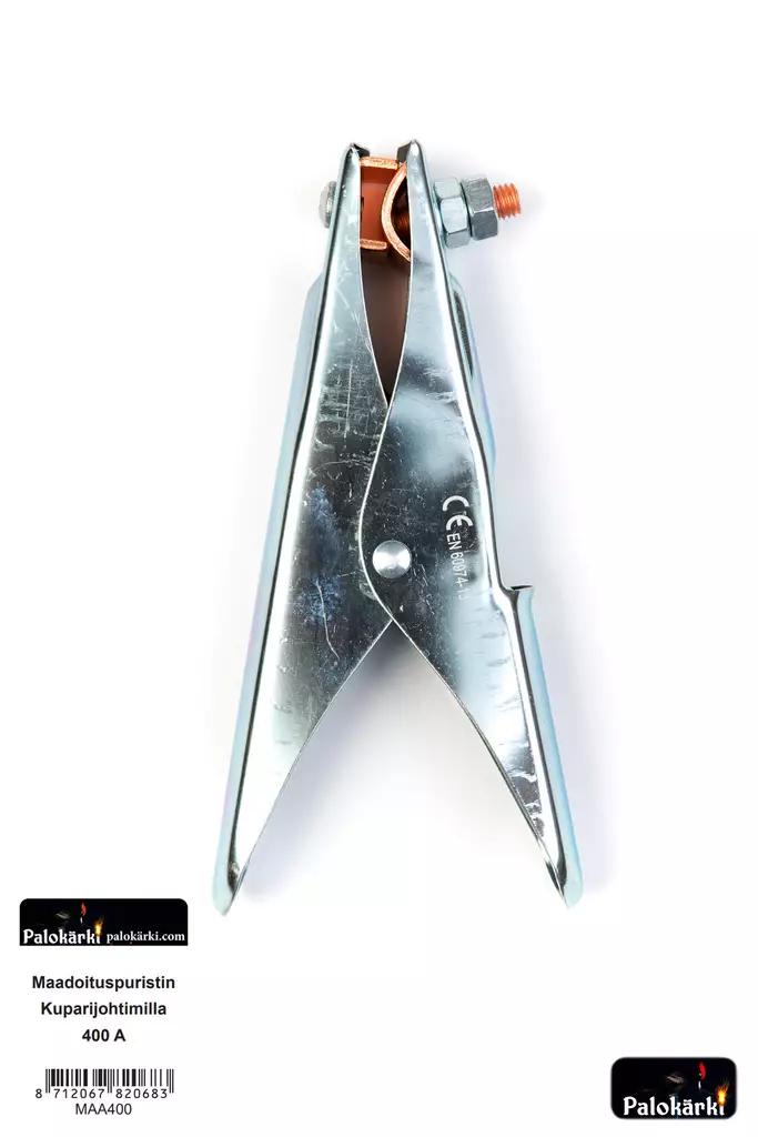 Maadoituspuristin kuparijohtimilla 400 A - Hitsaustarvikkeet ja työkalut - 8712067820683 - 1