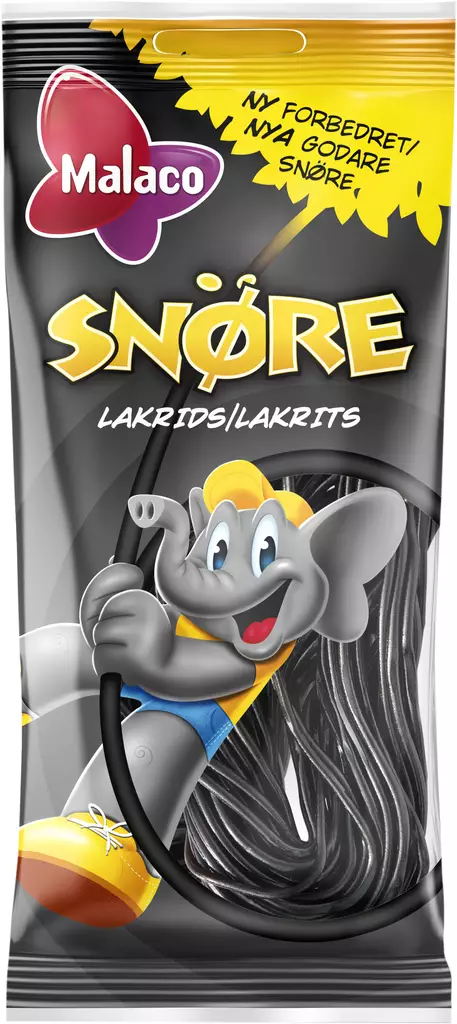 Malaco Snöre lakritsinauha 94 g - Karkit - 5700417990233 - 1