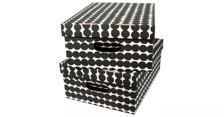 Marimekko kotilaatikko Räsymatto musta - Sisustusesineet - 6438224202193 - 1