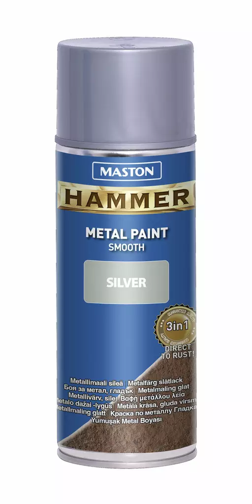 MASTON HAMMER SPRAY SILVER SMOOTH - Maalit - 6412490017743 - 2