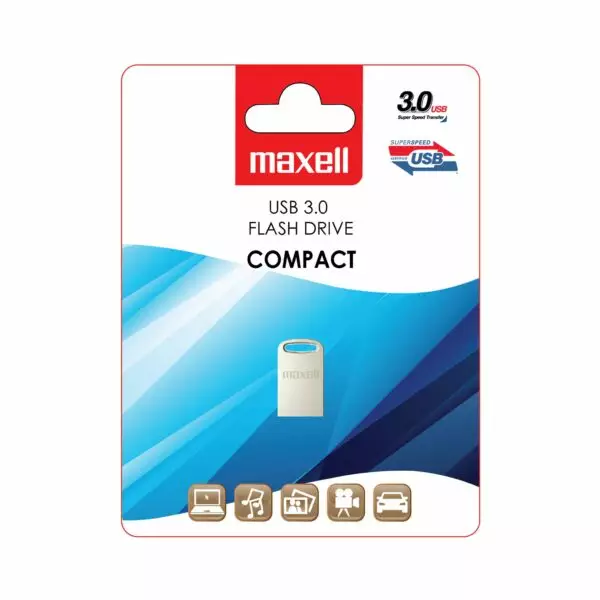 Maxell compact usb 3.0 64gb muistitikku - Muistitikut ja muistikortit - 4902580785383 - 1