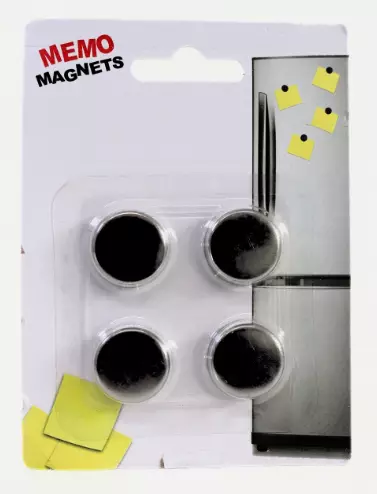 Memo magneetit ruostumaton teräs 4kpl - Magneetit - 8720573913553 - 1