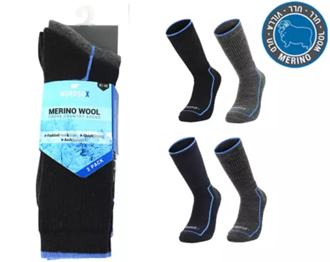 Nordsox merinovilla hiihtosukka 2kpl/pkt 37-41 - Naisten sukat ja sukkahousut - 6438159996983 - 1