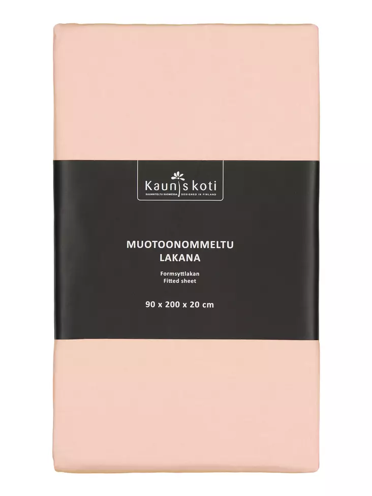 Muotoonommeltu lakana 90x200cm roosa - Aluslakanat - 6438146367703 - 1