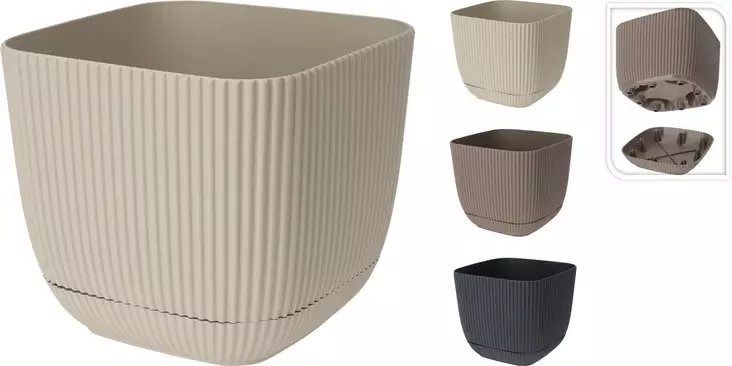 Muoviruukku neliö 15x15x13cm - Muoviruukut - 8720573272803 - 1