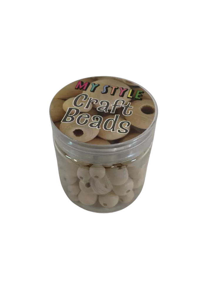 MyStyle naturel puuhelmet - Askarteluhelmet - 6416570047033 - 1