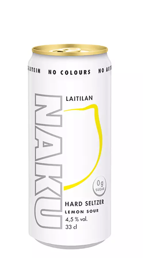 NAKU HARD SELTZER LEMON SOUR 33CL - Kissat - 6418654005373 - 1