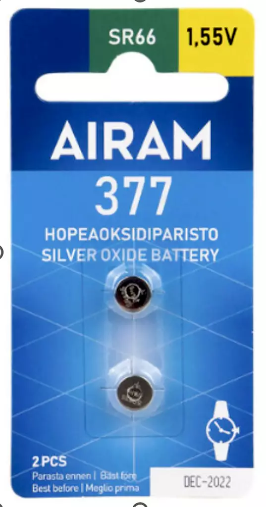 Nappiparisto 377/sr66 1,55v 2bl - Nappiparistot - 6435200262493 - 1