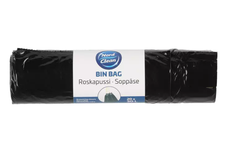 Nord clean roskapussi 30l narusulkijalla - Roskapussit - 6410412947383 - 3