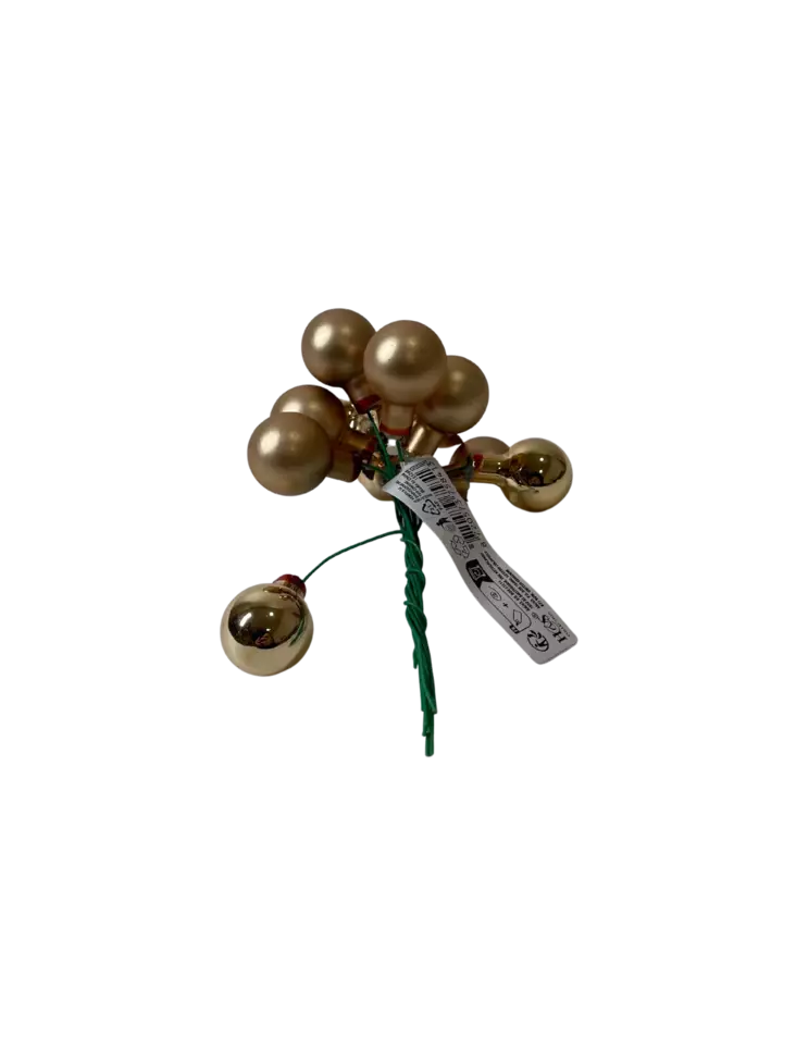 Oksakoristepallo 12kpl 20mm kulta - Joulukoristeet - 8720573758413 - 1
