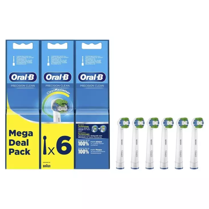 Oral -B precision clean 6kpl - Sähköhammasharjojen vaihtopäät - 4210201325253 - 1