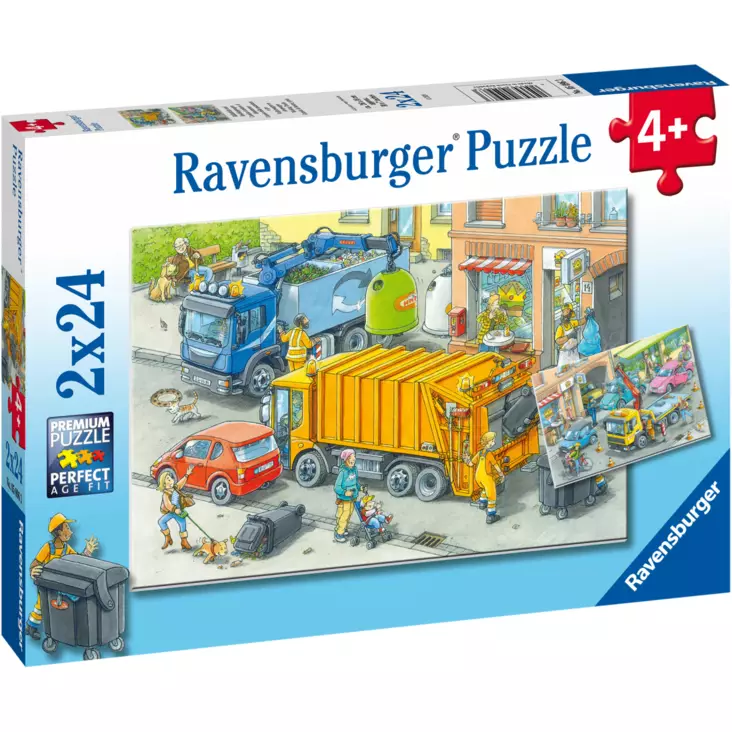 Palapeli 2x24 palaa working trucks - Palapelit ja pulmapelit - 4005556050963 - 1