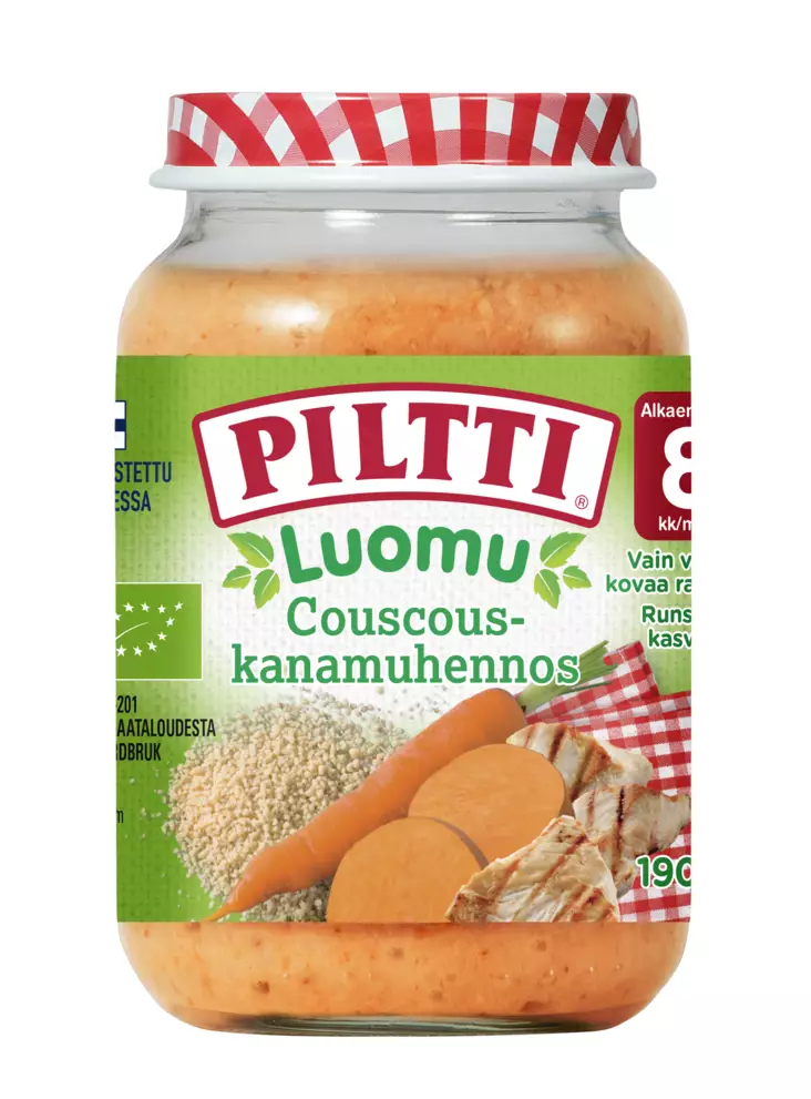 Piltti Luomu Couscous kanamuhennos 8kk - Lastenruoat - 7613287875563 - 1