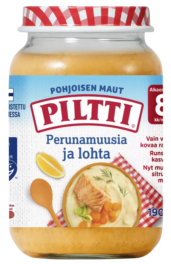 Piltti perunamuusia ja lohta 8kk 200g - Lastenruoat - 7613034862433 - 1