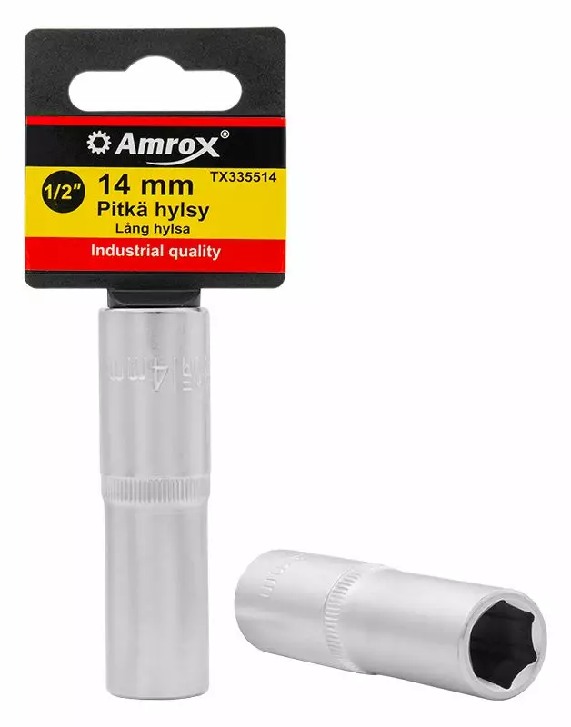 Pitkä hylsy 1/2" 12 mm 6PT - 1/2 Hylsyt - 6420286909233 - 1