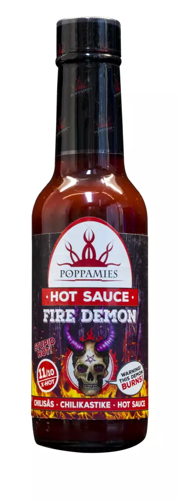 Popppamies hot sauce fire demon 150ml - Majoneesit,maustekastikkeet ja tahnat - 6430034016663 - 1