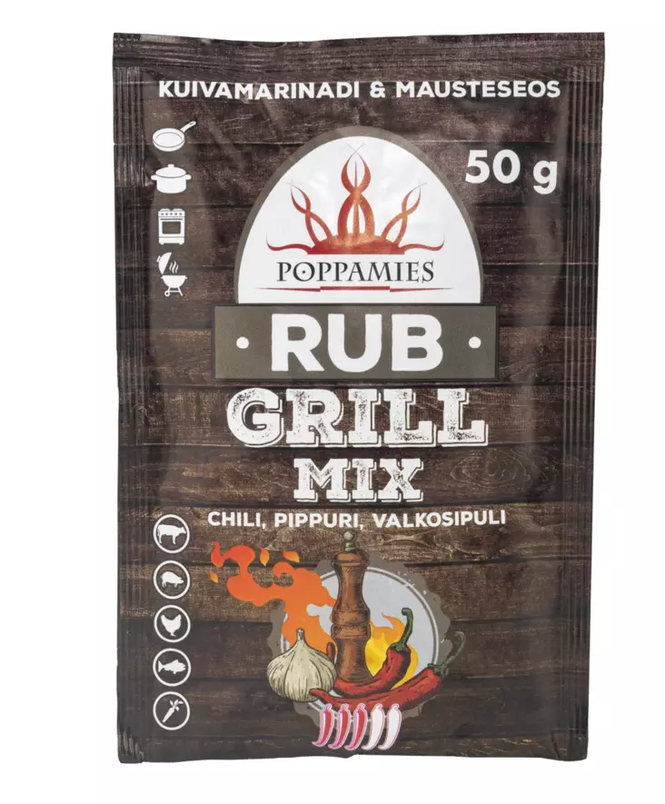 Poppamies Rub grill mix chili-pepper-gar - Muut ruokalisukkeet - 6430078921343 - 1