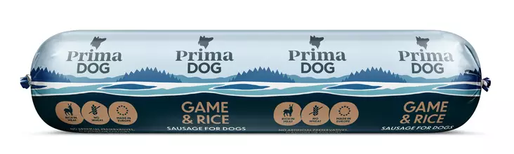 PrimaDog Riista-riisi makkara 800g - Koiran märkäruoat - 6430062460933 - 1