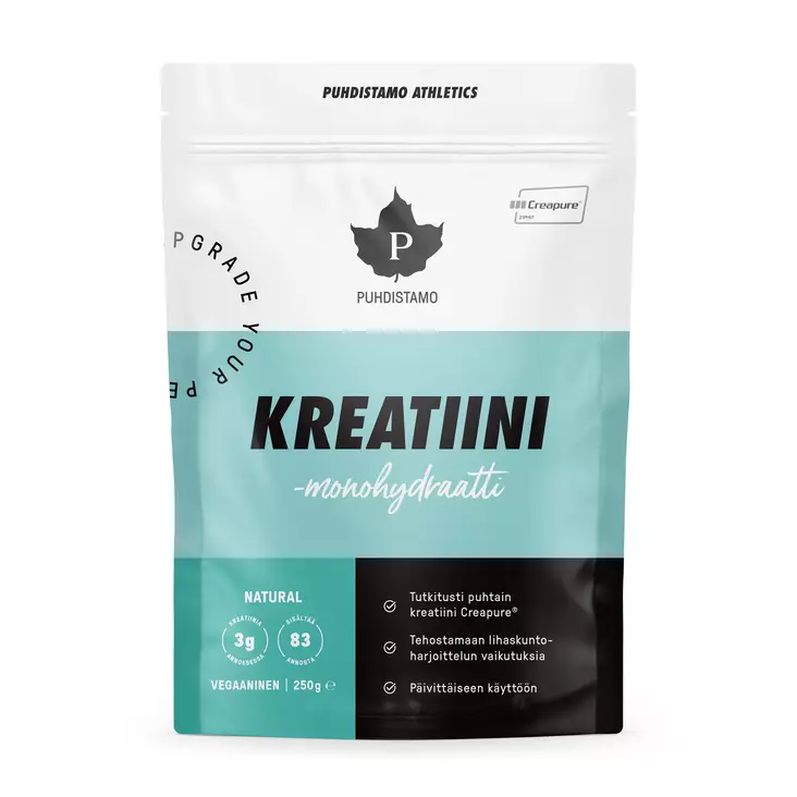 Puhdistamo Athletics Kreatiini 250 g - Urheiluravinteet ja -valmisteet - 6430039223493 - 1