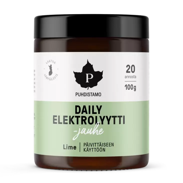 Puhdistamo Daily Elektrolyyttijauhe Lime - Urheiluravinteet ja -valmisteet - 6430039226043 - 1