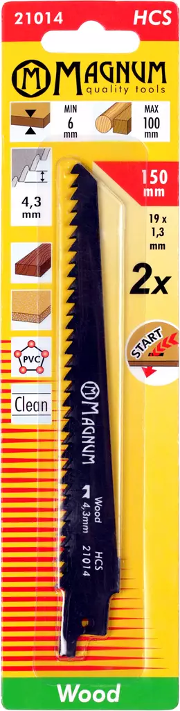 Puukkosahanterä 2kpl HCS 4,3/150mm - Puukko-ja pistosahanterät - 6418868210143 - 1