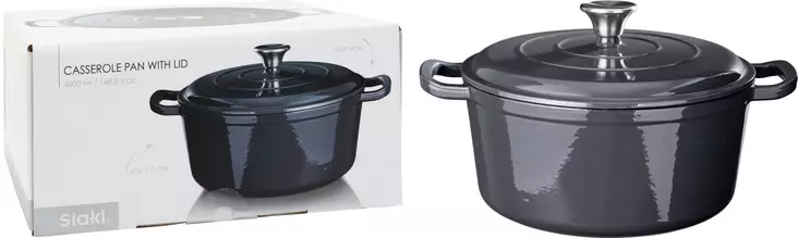 Rautapata 26cm harmaa - Kattilat,kasarit ja padat - 8721037762403 - 1