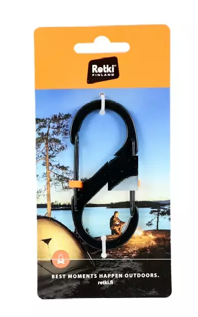 Retki s-karabiini 88 mm liukulukko rst musta - Koukut ja hakat - 6418536026793 - 1