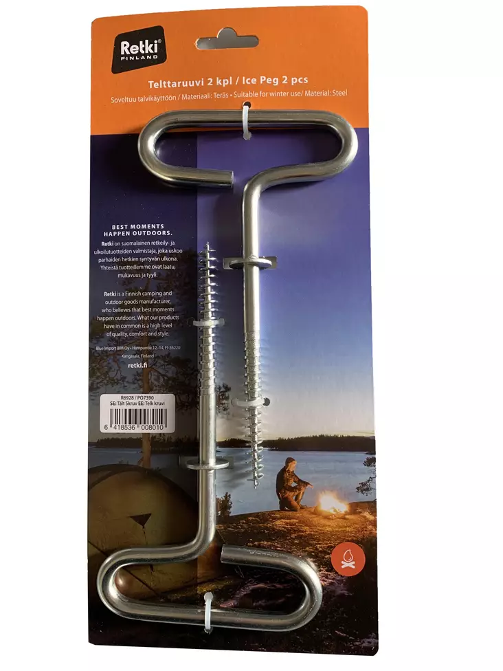 Retki telttaruuvi 190mm 2kpl - Retkeily ja metsästys - 6418536007853 - 1