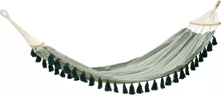 Riippumatto hapsuilla,vihreä 280x100cm - Puutarhakeinut - 8721037912433 - 1