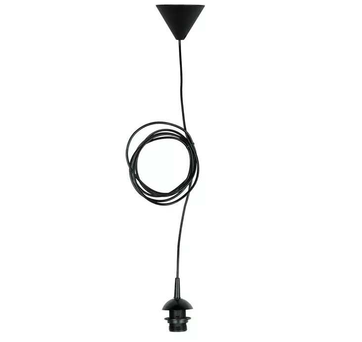 Ripustusjohto E27 laipalla 3,5m musta - Valaisintarvikkeet - 6438140866103 - 1