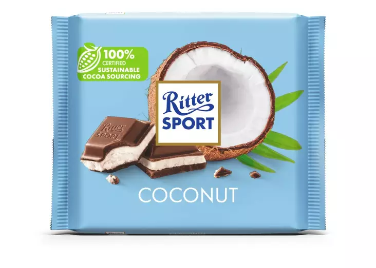 Ritter sport coconut 100g - Suklaat - 4000417298003 - 1