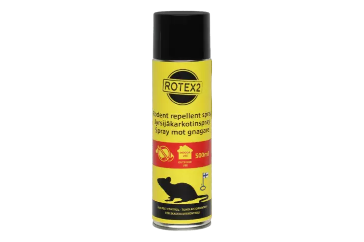 Rotex 2 jyrsijäkarkotespray 500ml - Jyrsijöiden & käärmeiden karkoittimet - 6410416317953 - 2